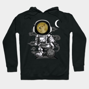 Astronaut Dogecoin DOGE Coin To The Moon Crypto Token Cryptocurrency Wallet Birthday Gift For Men Women Kids Hoodie